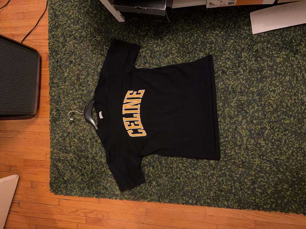 Celine Paris Arch Logo Graphic T-Shirt Black Size M